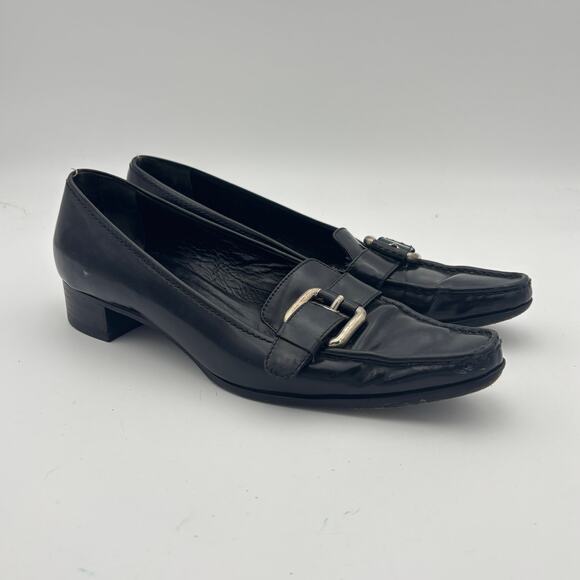 Vintage Prada Point Toe Low Heel Buckle Loafers Women's 39 Y2K Office Siren - Picture 1 of 12